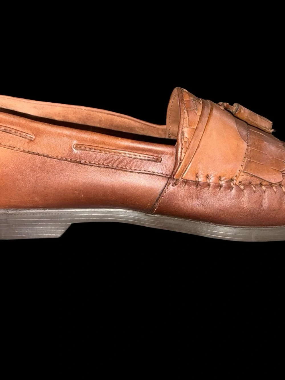 Men’s Deer Stags Victor Brown Woven Tassel Loafers Size 13W Comfort Slip-On